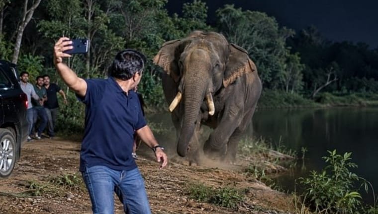 ಕಾಡಾನೆ ಜೊತೆಗೆ ಸೆಲ್ಫಿ ತೆಗೆಯಲು ಹೋಗಿ ಜೀವ ಕಳೆದುಕೊಂಡ ಉದ್ಯಮಿ!